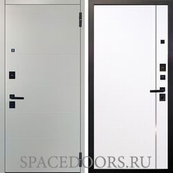 Входная металлическая дверь Аргус Black Агат Вельвет белый Гауда роял вуд белый