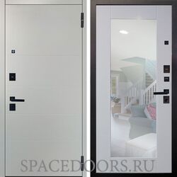 Входная металлическая дверь Аргус Black Агат Вельвет белый Милли роял вуд белый