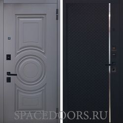 Входная металлическая дверь Аргус Black Могадиш Силк флай Лия Черный софт