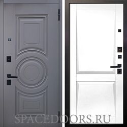 Входная металлическая дверь Аргус Black Могадиш Силк флай Пифагор белый бархат