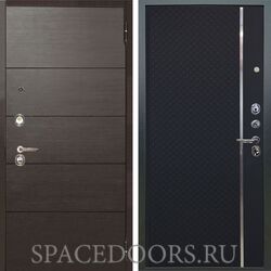 Входная металлическая дверь Аргус Люкс 3к Агат Венге горизонт Лия Черный софт