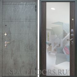 Входная металлическая дверь Аргус Люкс 3К Агат дуо темный бетон Вояж дуб филадельфия графит