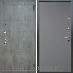 Входная металлическая дверь Аргус Люкс 3К Агат дуо темный бетон Элегант силк маус