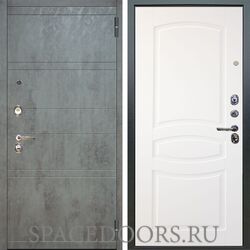 Входная металлическая дверь Аргус Люкс 3К Агат дуо темный бетон Монако софт милк