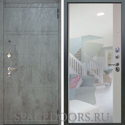 Входная металлическая дверь Аргус Люкс 3К Агат дуо темный бетон Магнум софт милк