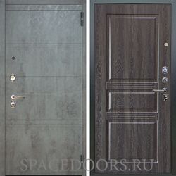 Входная металлическая дверь Аргус Люкс 3К Агат дуо темный бетон Сабина дуб филадельфия графит