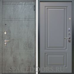 Входная металлическая дверь Аргус Люкс 3К Агат дуо темный бетон элион силк маус