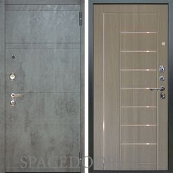 Входная металлическая дверь Аргус Люкс 3К Агат дуо темный бетон Фриза капучино