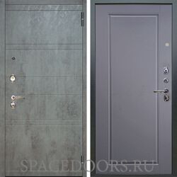 Входная металлическая дверь Аргус Люкс 3К Агат дуо темный бетон Тревор силк маус