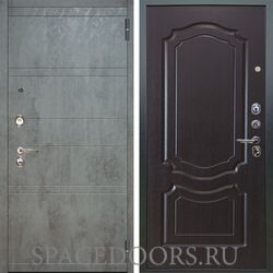 Входная металлическая дверь Аргус Люкс 3К Агат дуо темный бетон Мишель венге