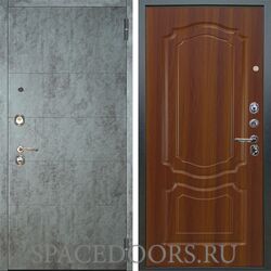 Входная металлическая дверь Аргус Люкс 3К Агат темный бетон Мишель дуб рустикальный