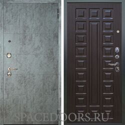 Входная металлическая дверь Аргус Люкс 3К Агат темный бетон Сенатор венге