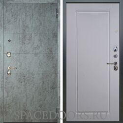 Входная металлическая дверь Аргус Люкс 3К Агат темный бетон Тревор софт милк