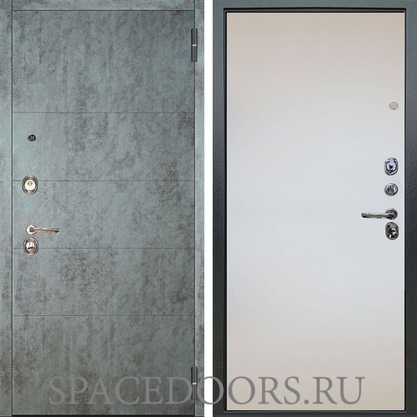 Входная металлическая дверь Аргус Люкс 3К Агат темный бетон Под покраску