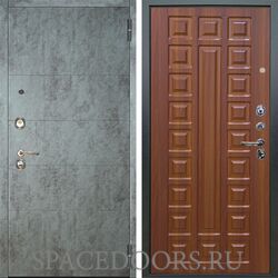 Входная металлическая дверь Аргус Люкс 3К Агат темный бетон Сенатор дуб рустикальный