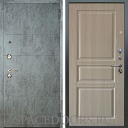 Входная металлическая дверь Аргус Люкс 3К Агат темный бетон Сабина ларче светлый