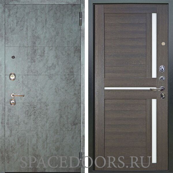 Входная металлическая дверь Аргус Люкс 3К Агат темный бетон Мирра лунная ночь