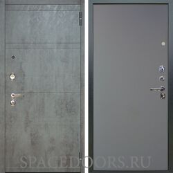 Входная металлическая дверь Аргус Люкс 3к Агат темный бетон Элегант силк маус