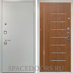 Входная металлическая дверь Аргус Люкс 3к Ага Вельвет белый горизонт Фриза дуб золотой