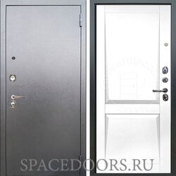 Входная металлическая дверь Аргус Люкс 3К Антик серебро Пифагор белый бархат