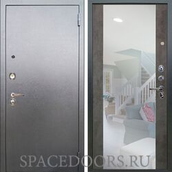 Входная металлическая дверь Аргус Люкс 3К Антик серебро Вояж светлый бетон