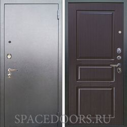 Входная металлическая дверь Аргус Люкс 3К Антик серебро Сабина венге