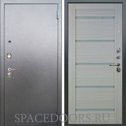 Входная металлическая дверь Аргус Люкс 3К Антик серебро Александра белая лиственница