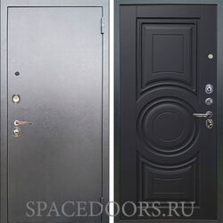 Входная металлическая дверь Аргус Люкс 3К Антик серебро Могадишь черный софт