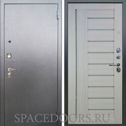 Входная металлическая дверь Аргус Люкс 3к Антик серебро Диана белая лиственница