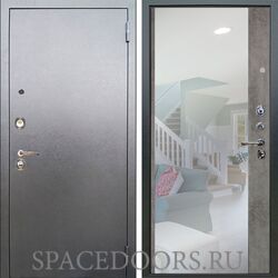 Входная металлическая дверь Аргус Люкс 3К Антик серебро Магнум светлый бетон