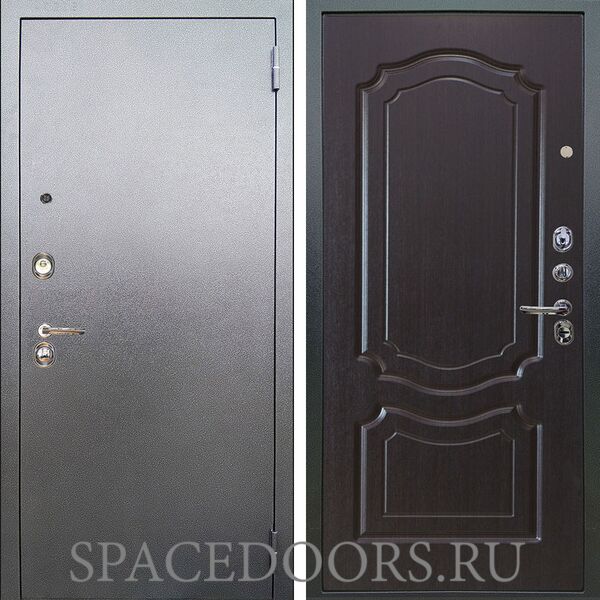 Входная металлическая дверь Аргус Люкс 3К Антик серебро Мишель венге