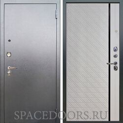 Входная металлическая дверь Аргус Люкс 3к Антик серебро Тори софт милк