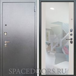 Входная металлическая дверь Аргус Люкс 3к Антик серебро Вояж белое дерево