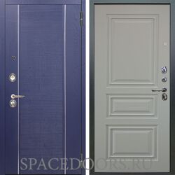 Входная металлическая дверь Аргус Люкс 3К Дижон роял вуд синий Скиф белый софт