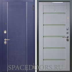 Входная металлическая дверь Аргус Люкс 3К Дижон роял вуд синий Александра белый глянец
