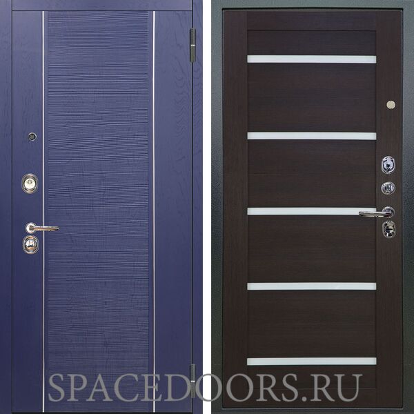 Входная металлическая дверь Аргус Люкс 3К Дижон роял вуд синий Александра вельвет