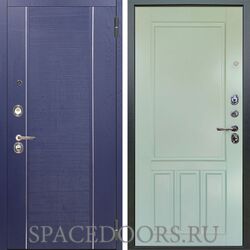 Входная металлическая дверь Аргус Люкс 3К Дижон роял вуд синий Сервантос RAL 6019