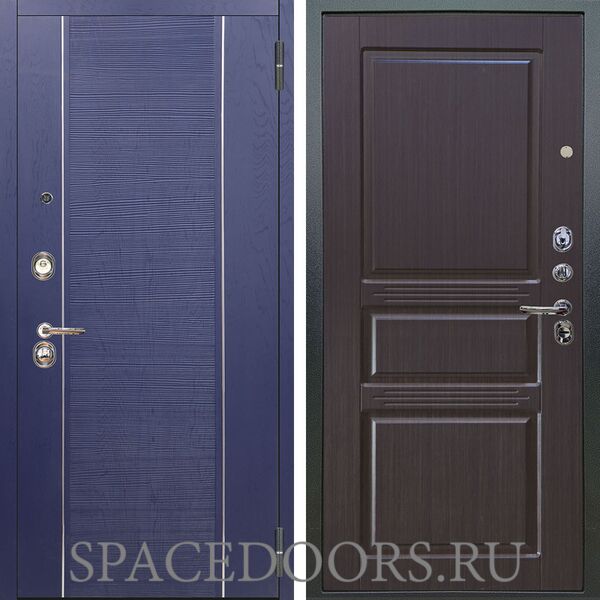 Входная металлическая дверь Аргус Люкс 3К Дижон роял вуд синий Сабина венге