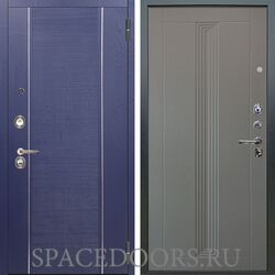 Входная металлическая дверь Аргус Люкс 3К Дижон роял вуд синий Вертикаль роял вуд серый