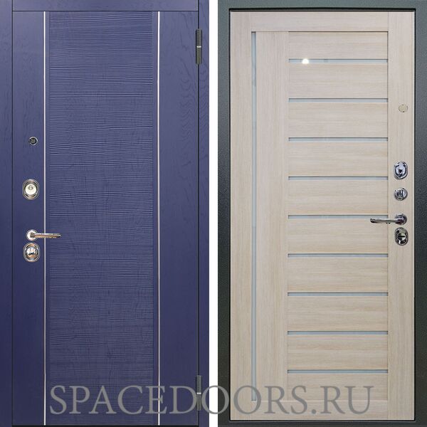 Входная металлическая дверь Аргус Люкс 3К Дижон роял вуд синий Диана буксус