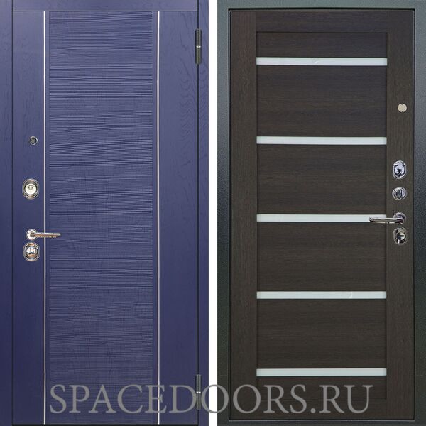 Входная металлическая дверь Аргус Люкс 3К Дижон роял вуд синий Александра лунная ночь