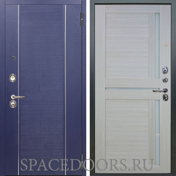Входная металлическая дверь Аргус Люкс 3К Дижон роял вуд синий Мирра белая лиственница