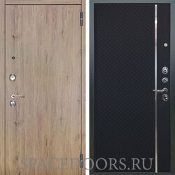 Входная металлическая дверь Люкс 3к Элегант Рустик соломенный Лия Черный софт
