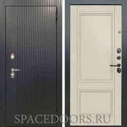Входная металлическая дверь Аргус Люкс 3к Фрейда Черный кварц Анастасия-2 Ваниль винил
