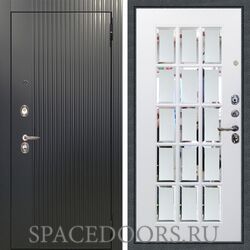 Входная металлическая дверь Аргус Люкс 3к Фрейда Черный кварц Мерелин Софт милк