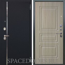 Входная металлическая дверь Аргус Люкс 3К Лия черный софт Скиф дуб филадельфия крем