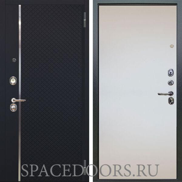 Входная металлическая дверь Аргус Люкс 3К Лия черный софт Под покраску