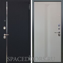 Входная металлическая дверь Аргус Люкс 3К Лия черный софт Вертикаль роял вуд белый