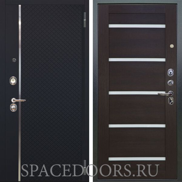 Входная металлическая дверь Аргус Люкс 3К Лия черный софт Александра вельвет