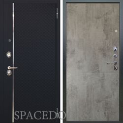Входная металлическая дверь Аргус Люкс 3К Лия черный софт Агат Светлый бетон